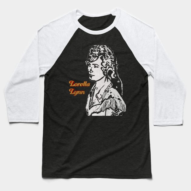 Loretta Lynn, songwriter Baseball T-Shirt by Degiab